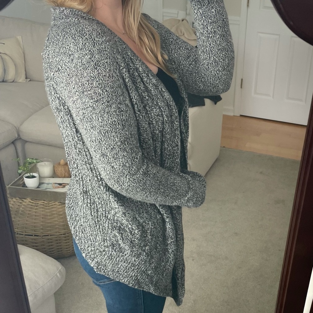 Lou and grey sweater cardigan women’s medium m grey heather - Picture 5 of 5